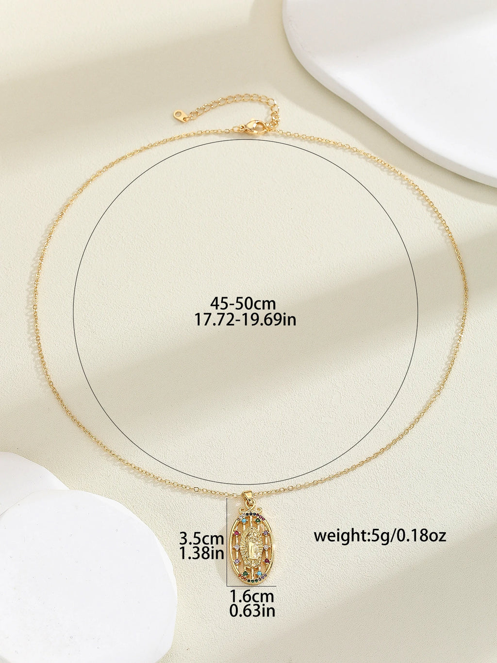 Gigi's Santa Maria necklaces in colorful religious fashion