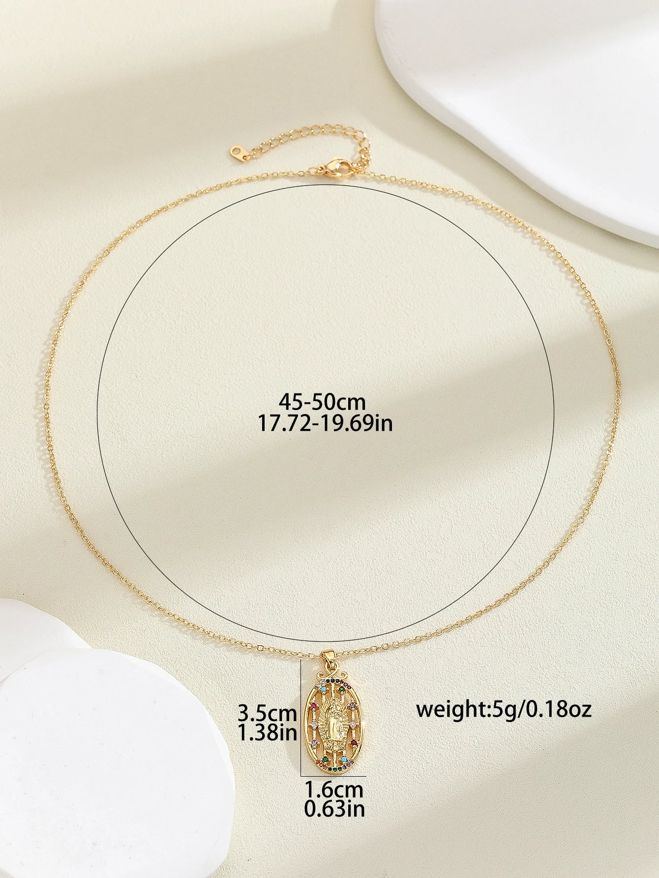 Gigi's Santa Maria necklaces in colorful religious fashion