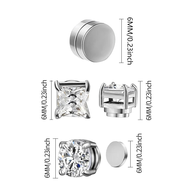 Gigi's Non Piercing Crystal Strong Magnetic Earrings