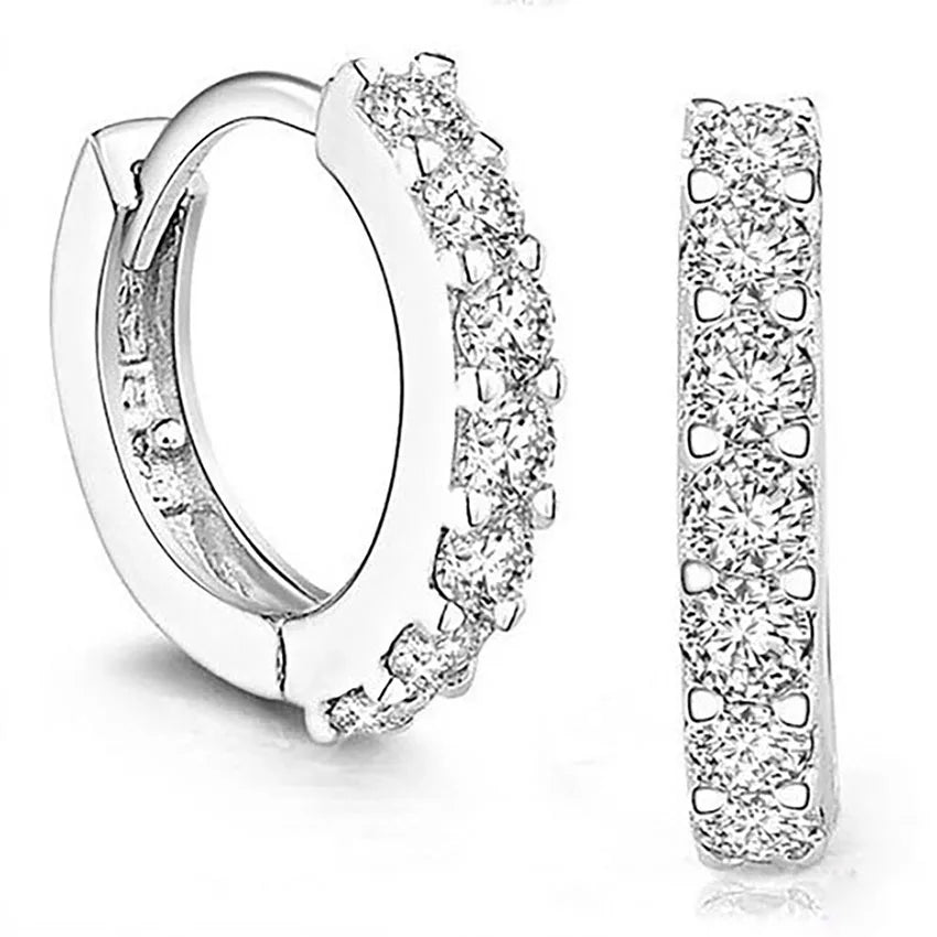 Gigi's Luxury Romantic Women Crystal Hoop Earrings