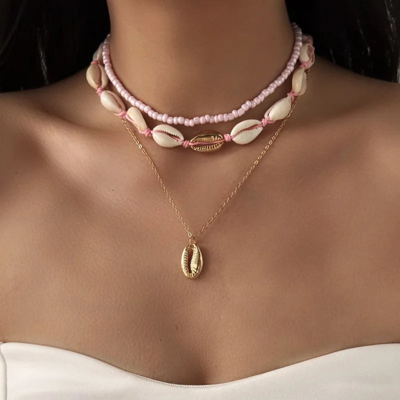 Gigi's Summer Ocean Style Beach Shell Necklace