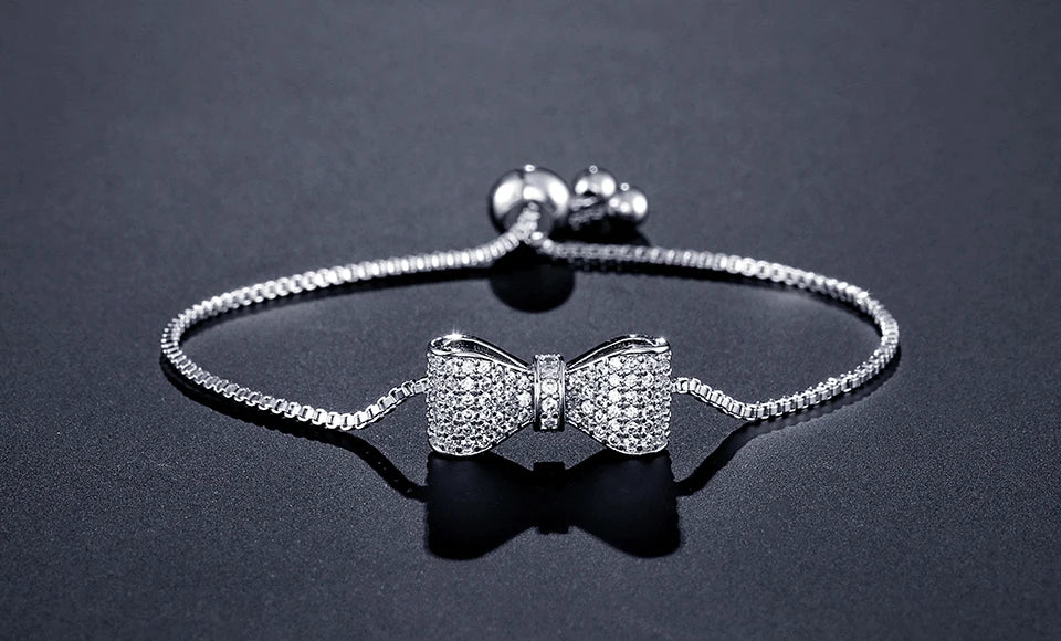 Gigi's Bow Zirconia Crystal Bracelet