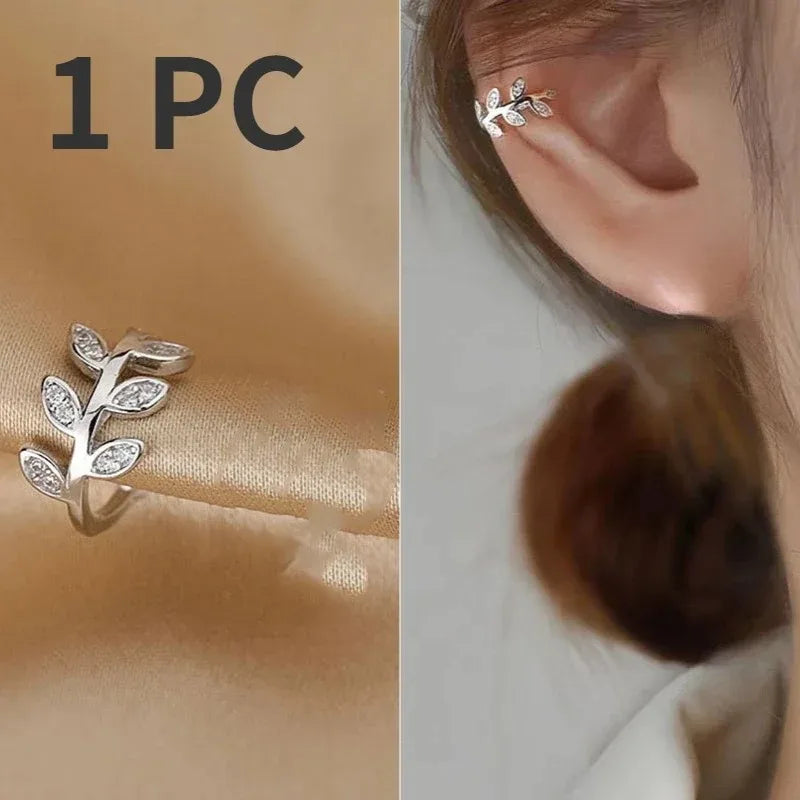 Gigi's Cute Metal Leaf Earcuff Clips On Earring