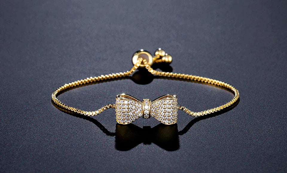 Gigi's Bow Zirconia Crystal Bracelet