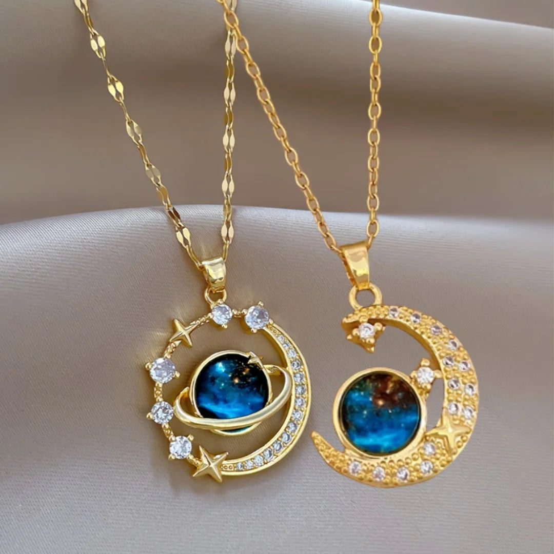 Gigi's Moon and Sun Pendant Necklaces