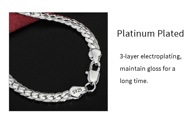 Gigi's 18K Gold/Silver Color 6mm Full Sideways Necklace 8/18/20/24 Inch Chain