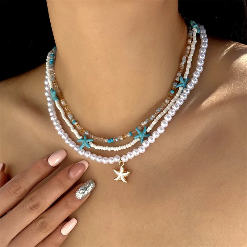 Gigi's Summer Ocean Style Beach Shell Necklace