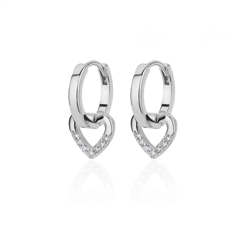 Gigi's Zircon Heart Earrings