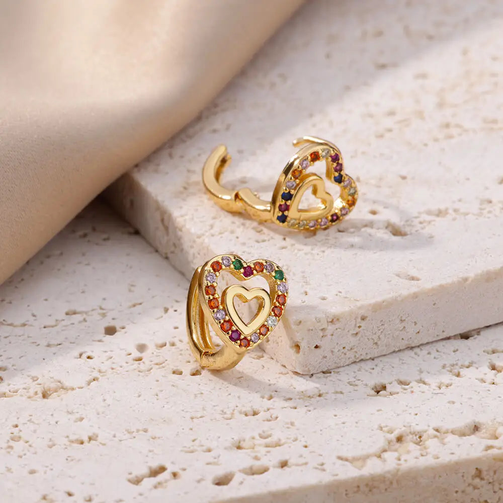 Gigi's Zircon Heart Earrings