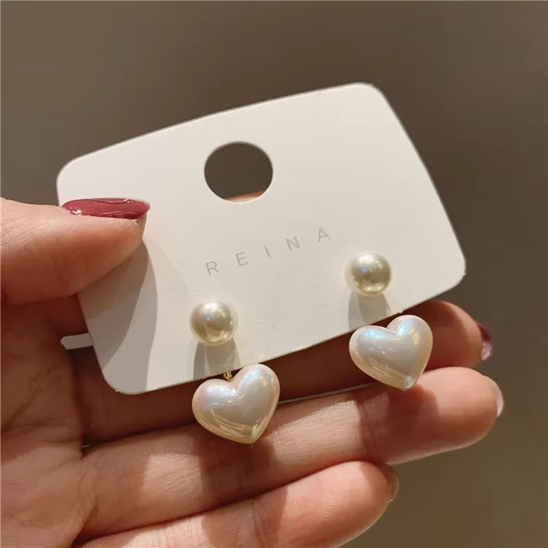 Gigi's Heart Pearl Earrings