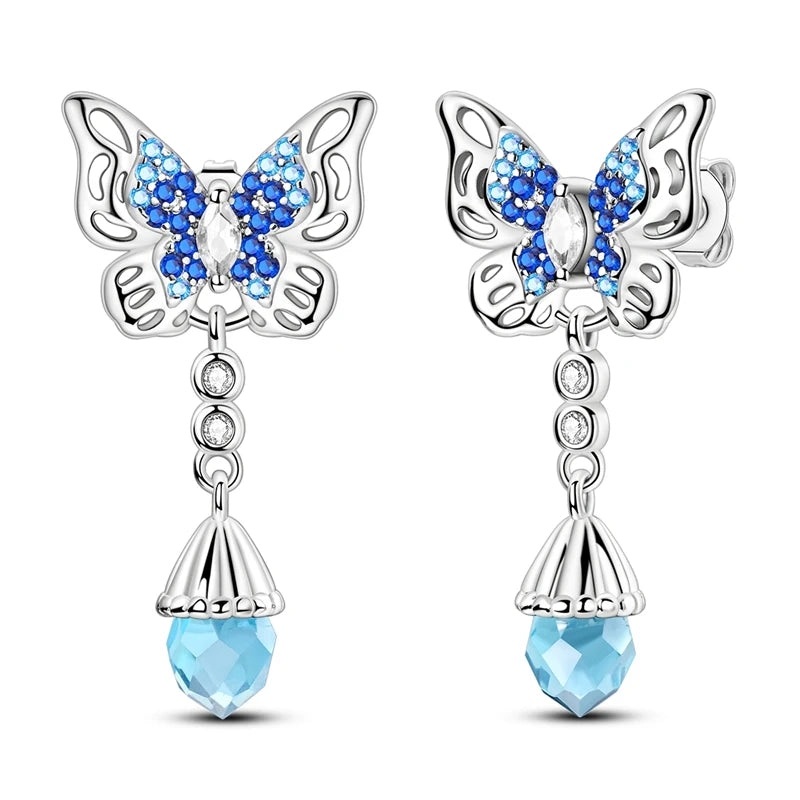 Gigi's Blue Zirconium Hoop Earrings