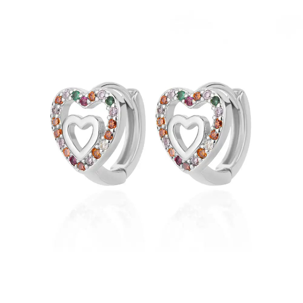 Gigi's Zircon Heart Earrings