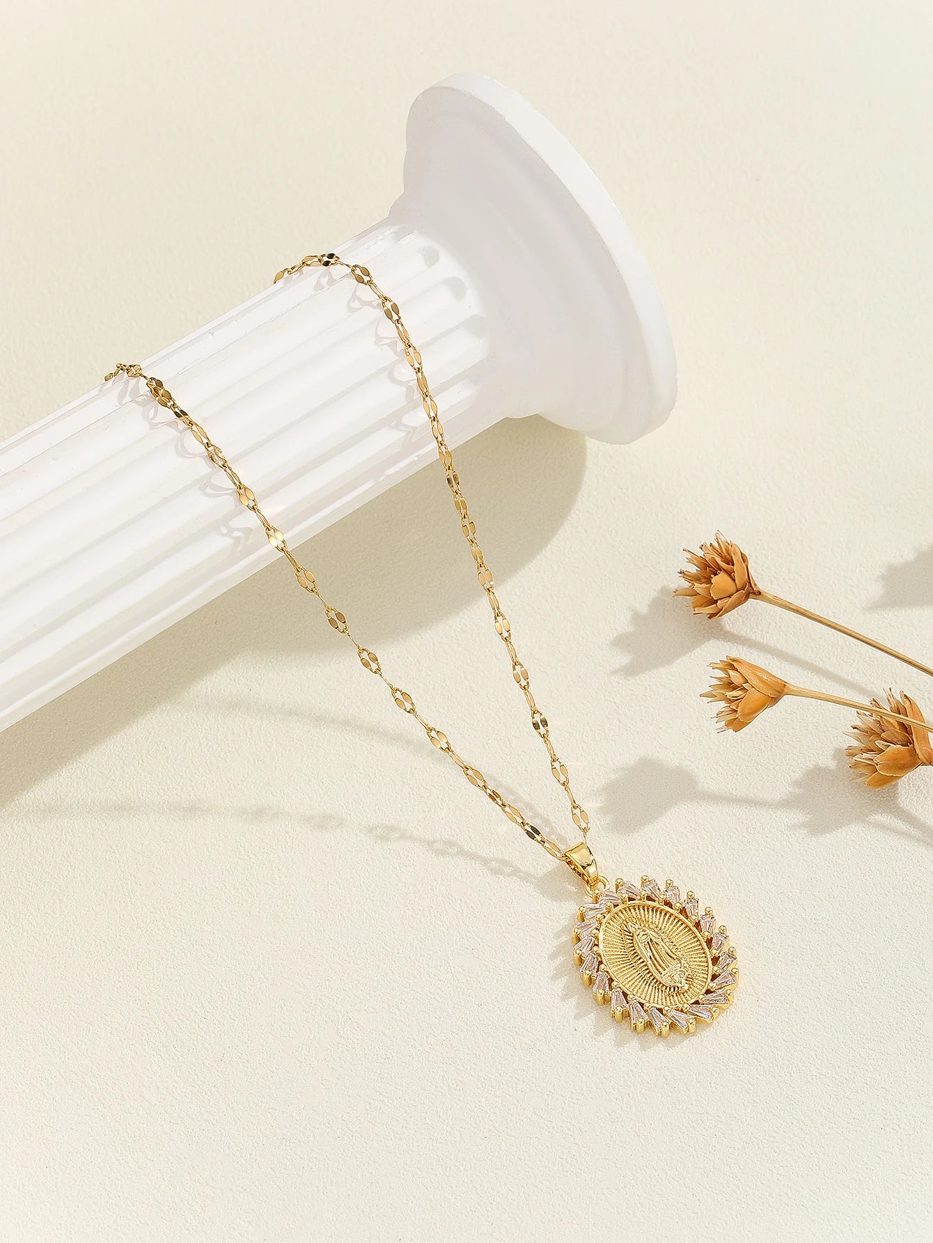 Gigi's Santa Maria necklaces in colorful religious fashion