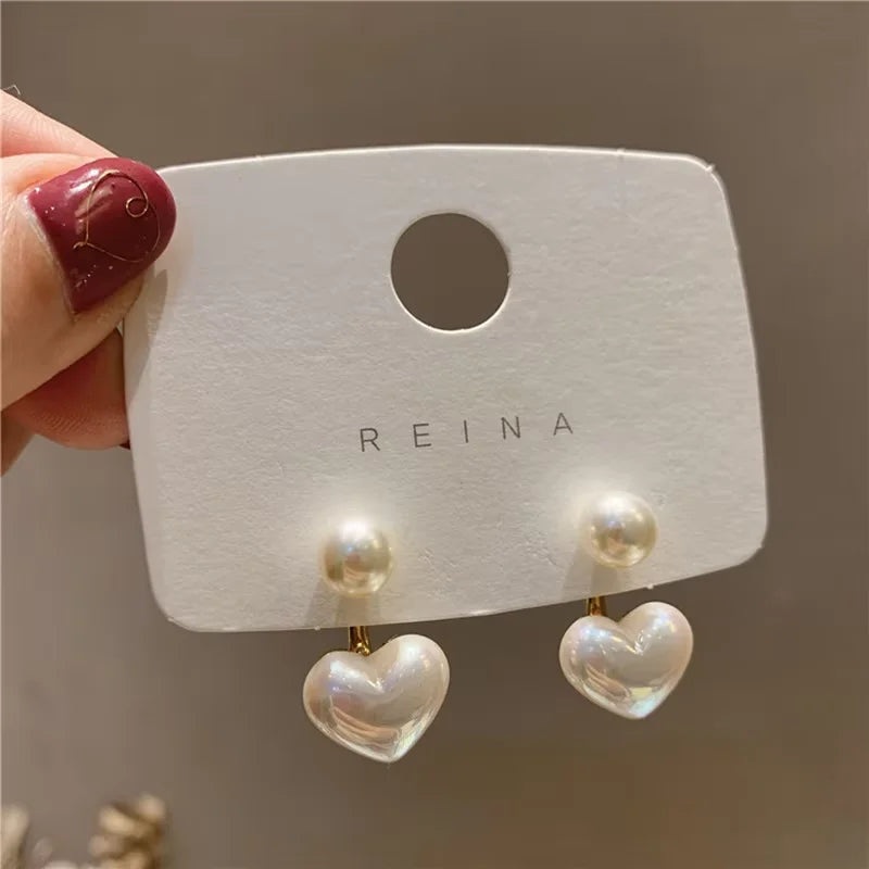 Gigi's Heart Pearl Earrings