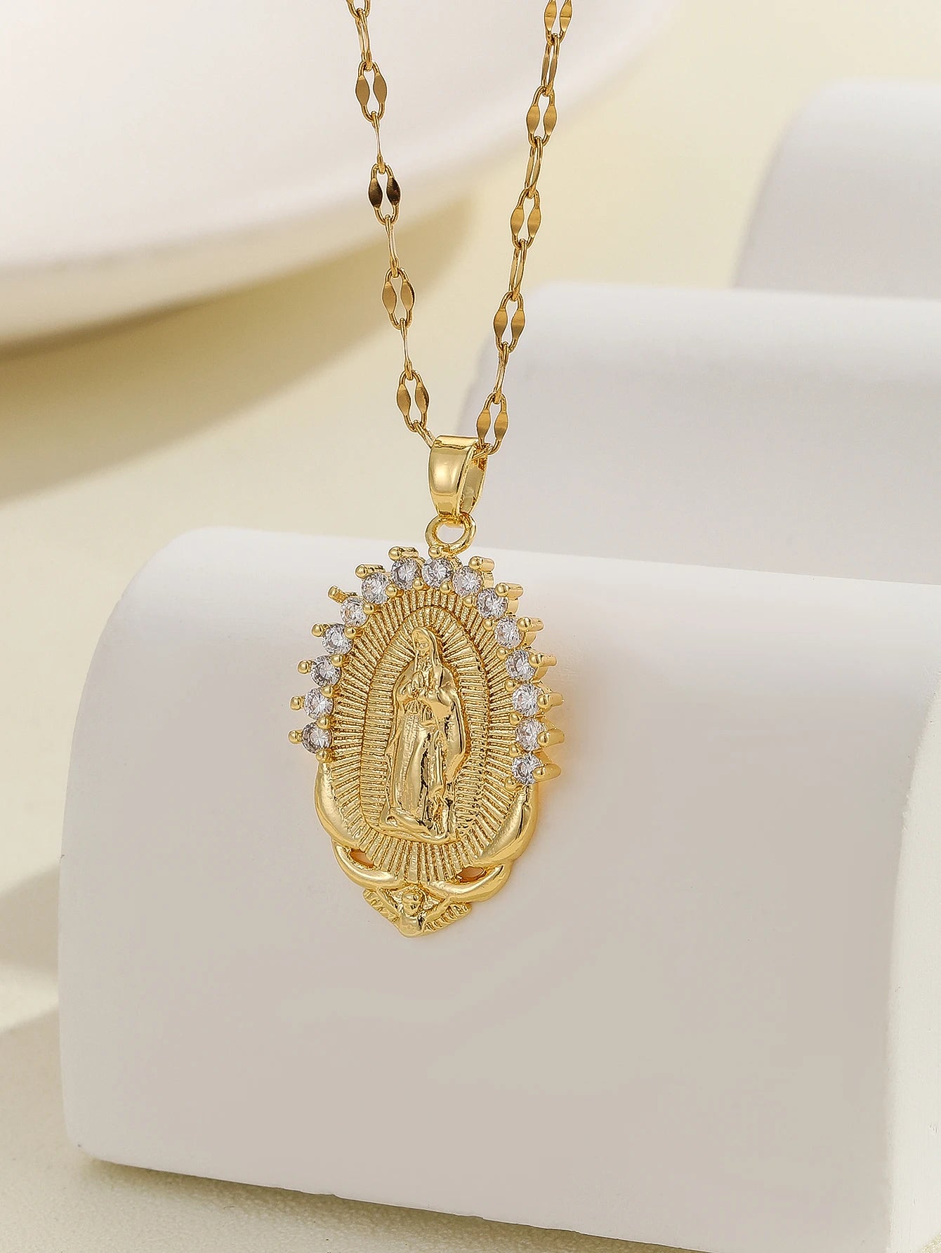 Gigi's Santa Maria necklaces in colorful religious fashion