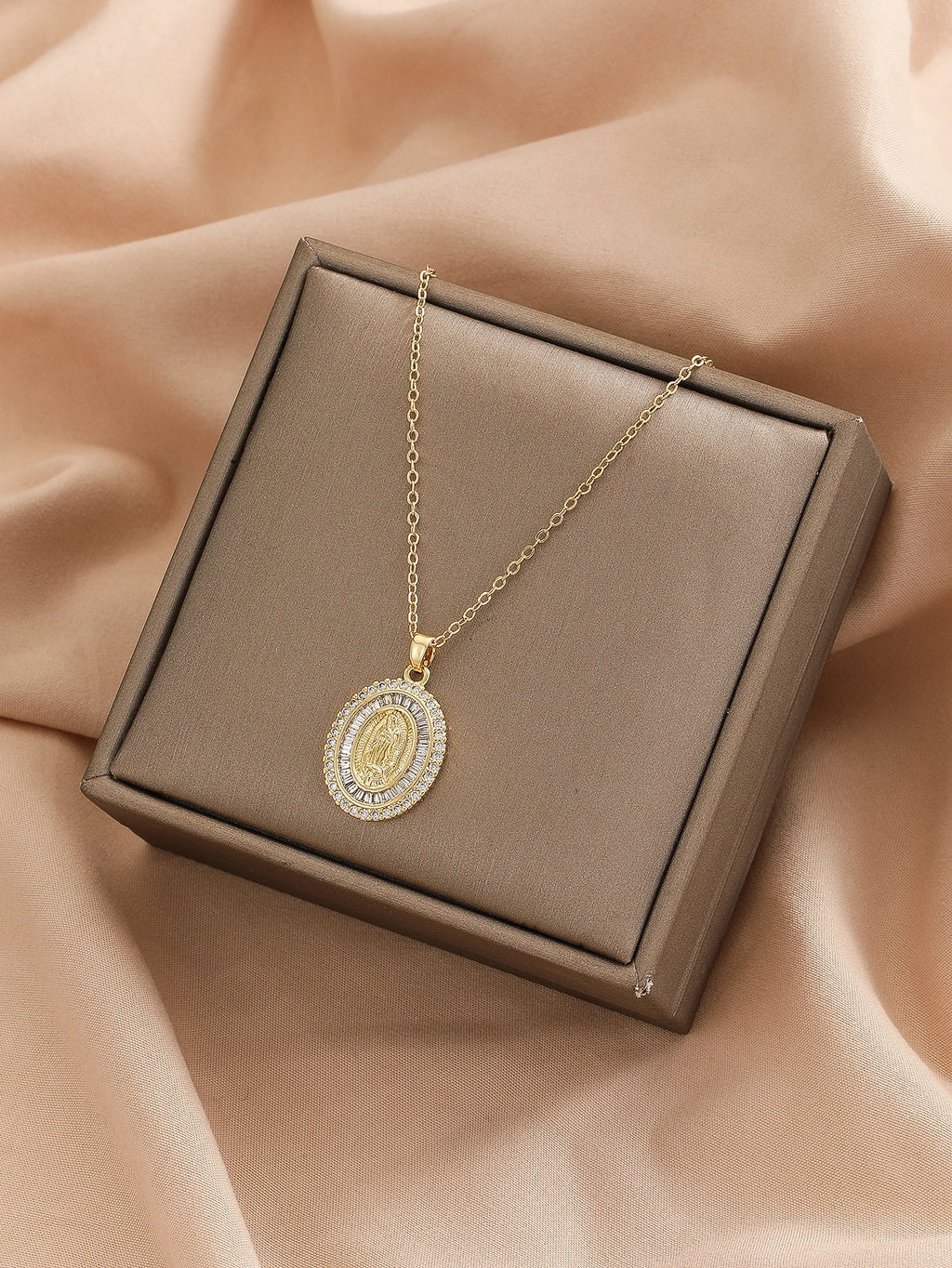 Gigi's Santa Maria necklaces in colorful religious fashion