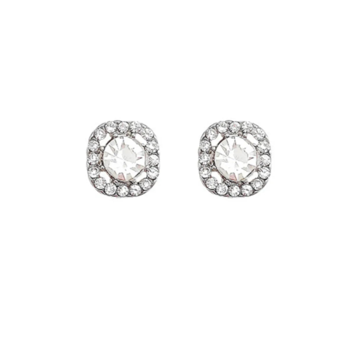 Gigi's Shiny Square Diamond Earrings