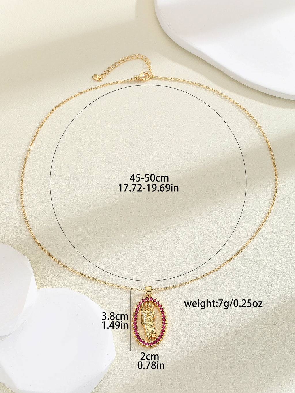 Gigi's Santa Maria necklaces in colorful religious fashion