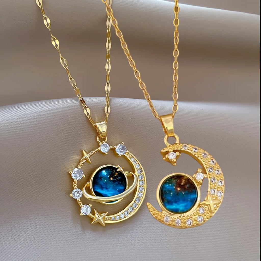 Gigi's Moon and Sun Pendant Necklaces