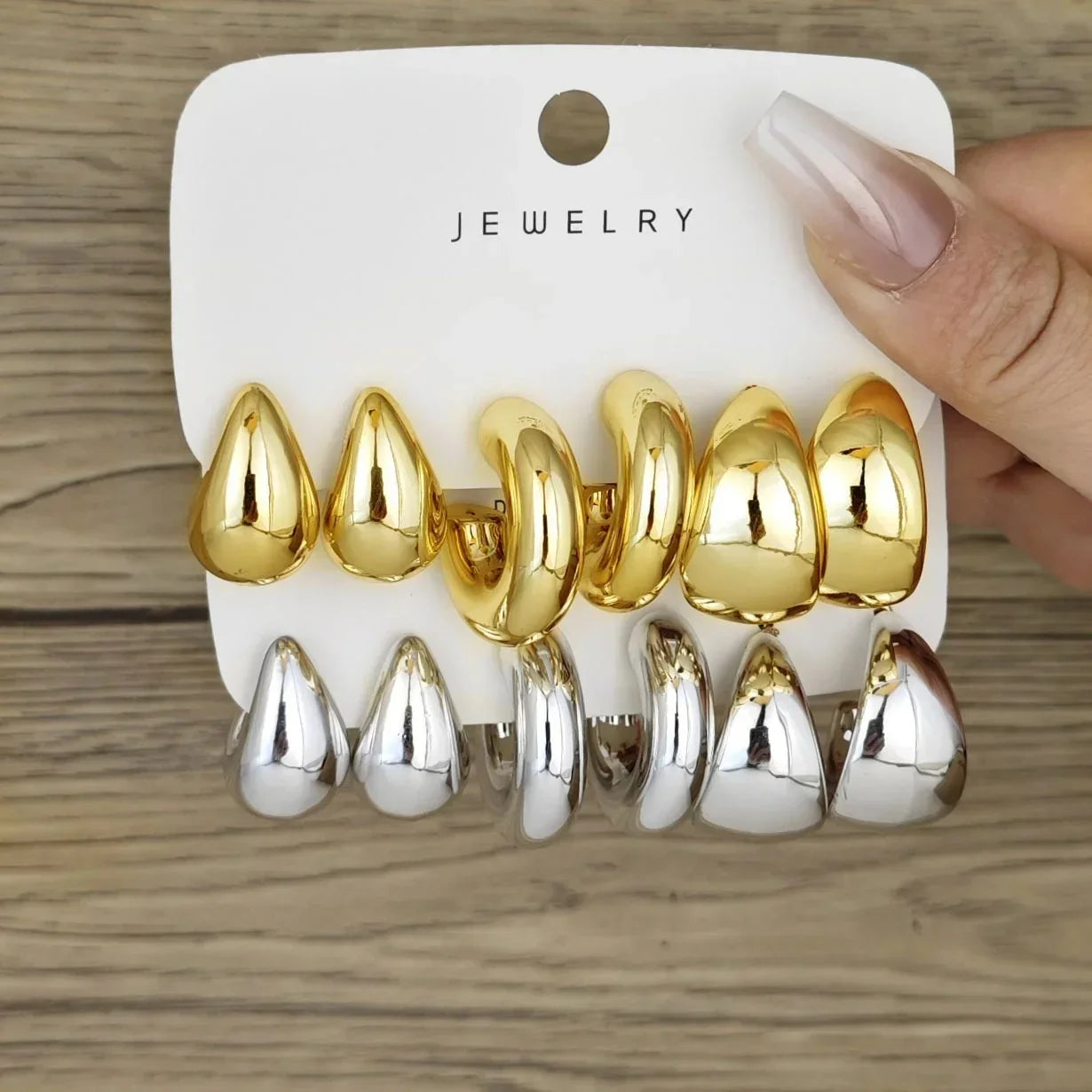 Gigi's 6pcs Hoop Earring Set