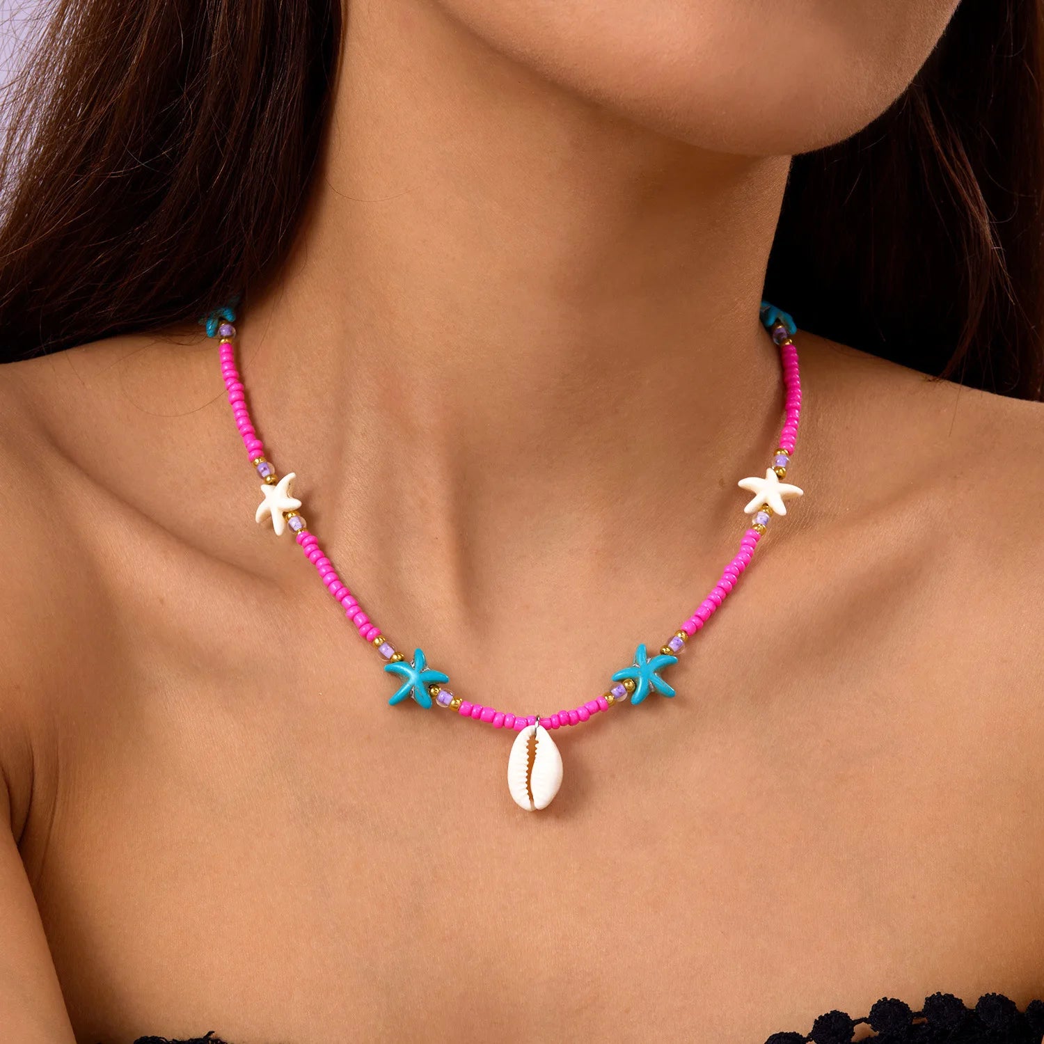 Gigi's Summer Ocean Style Beach Shell Necklace