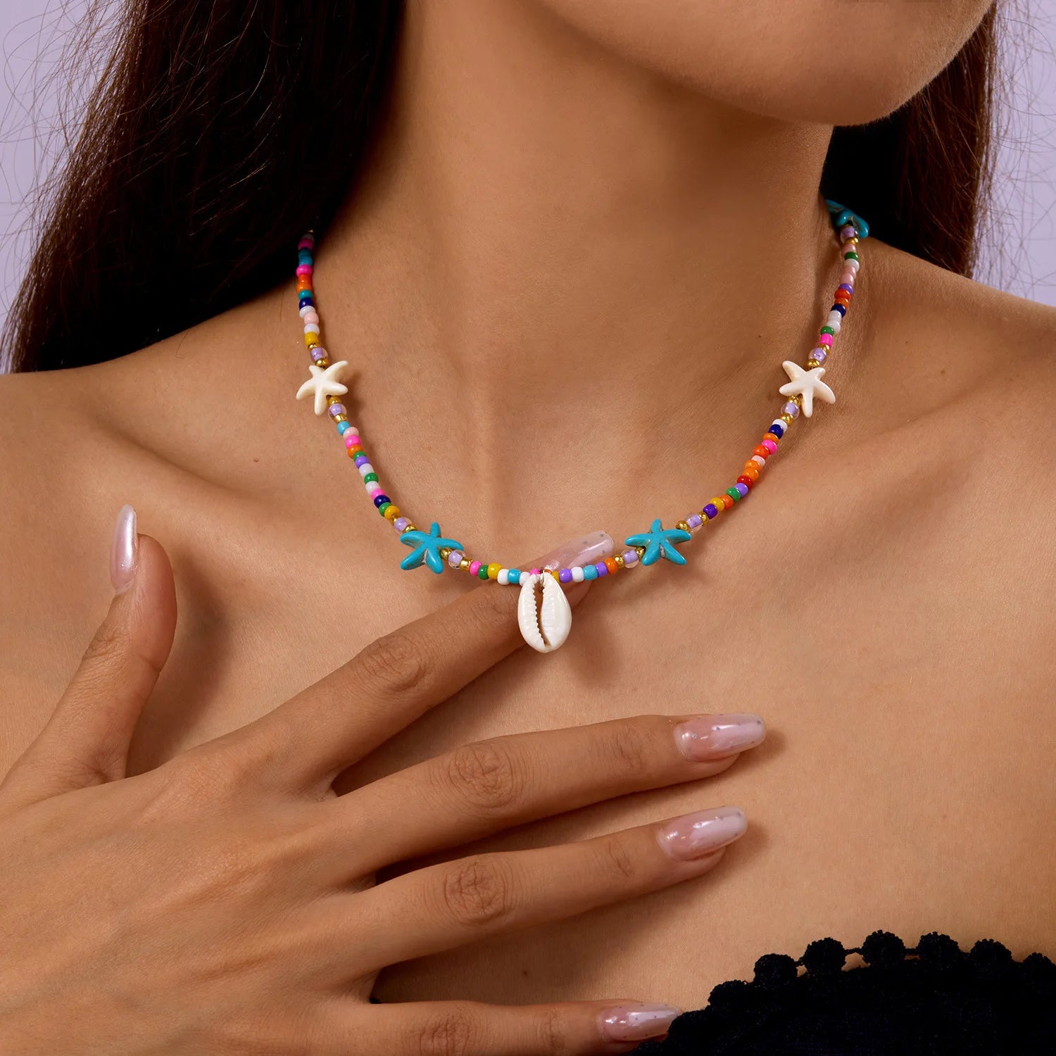 Gigi's Summer Ocean Style Beach Shell Necklace