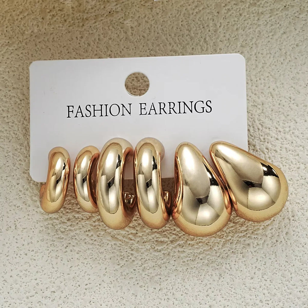 Gigi's 6pcs Hoop Earring Set