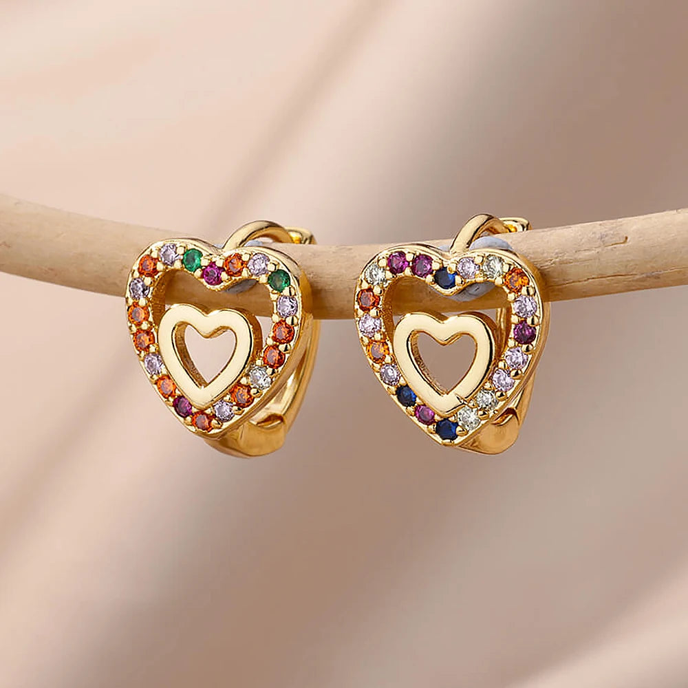 Gigi's Zircon Heart Earrings