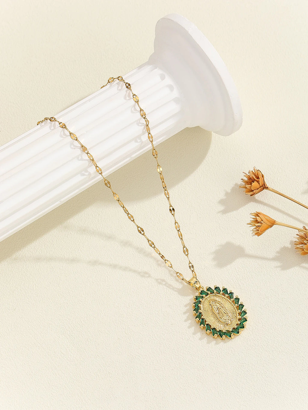 Gigi's Santa Maria necklaces in colorful religious fashion