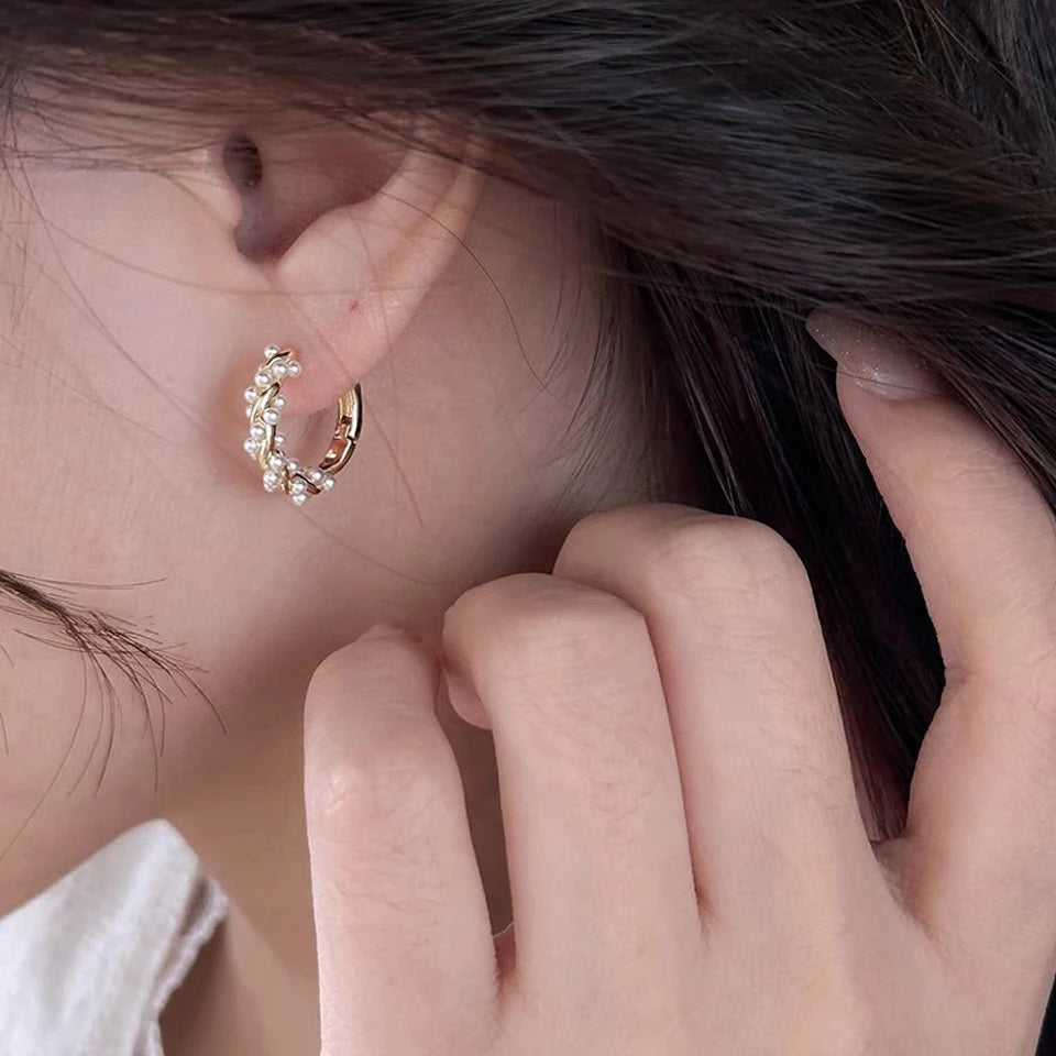 Gigi's Pearl Circle Earring