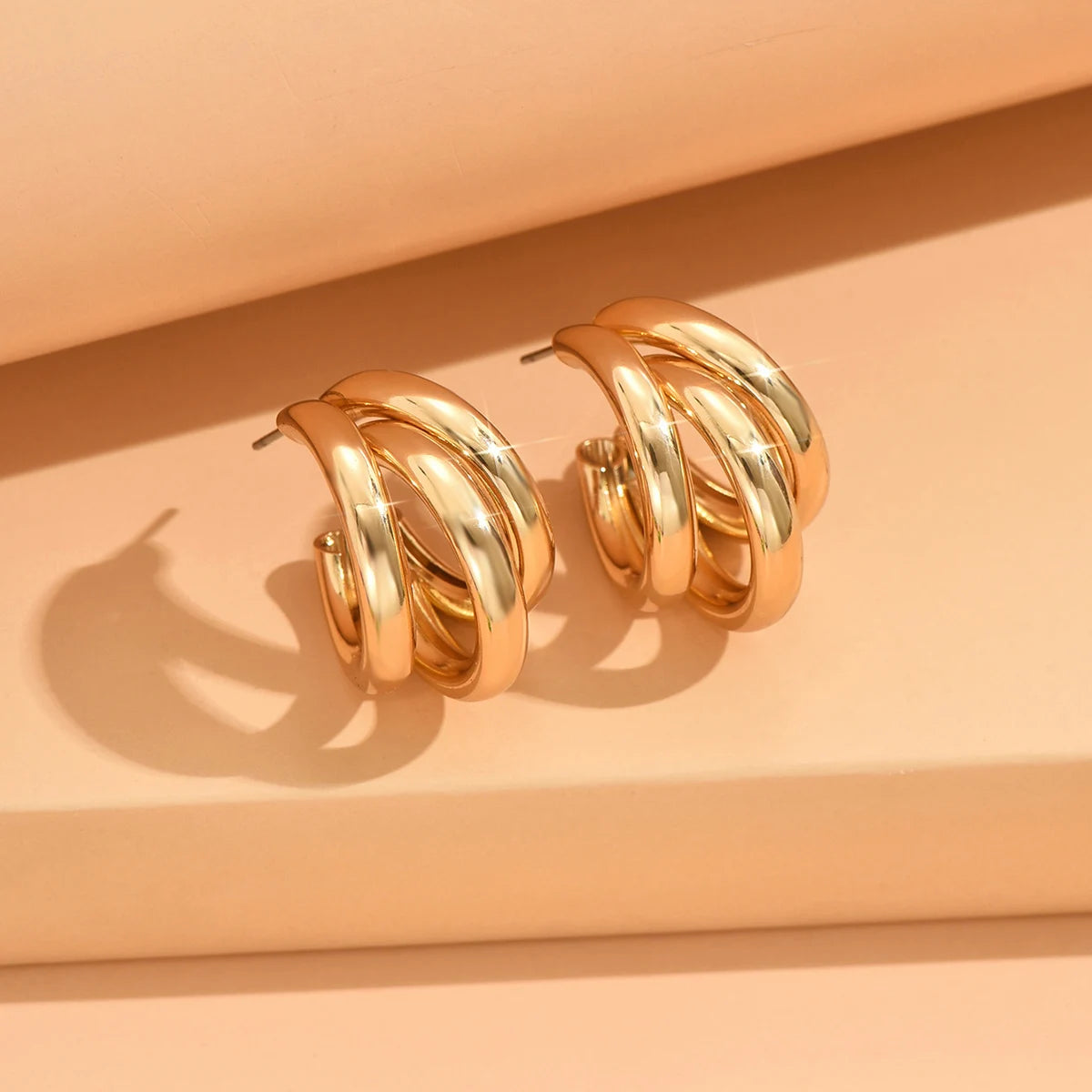 Gigi's Elegant Gold Circled Hoop Earring