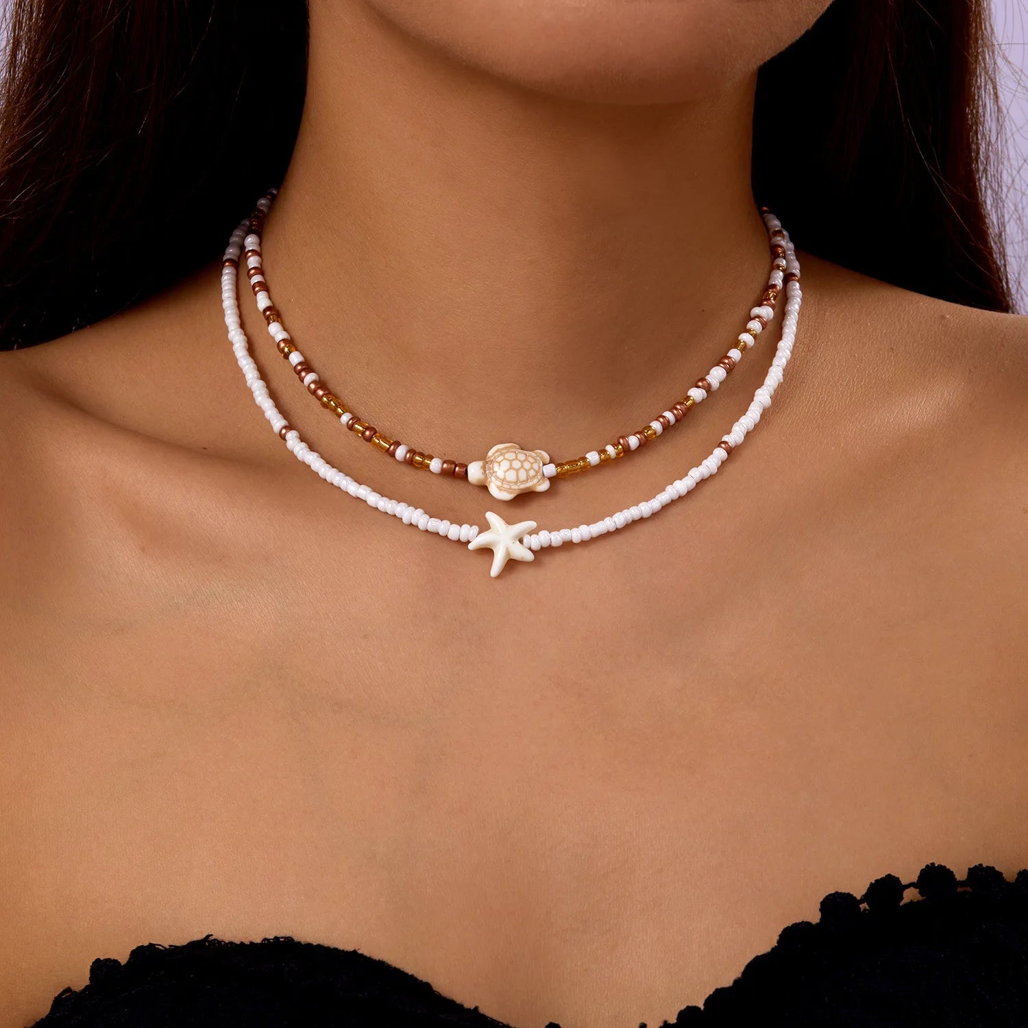 Gigi's Summer Ocean Style Beach Shell Necklace