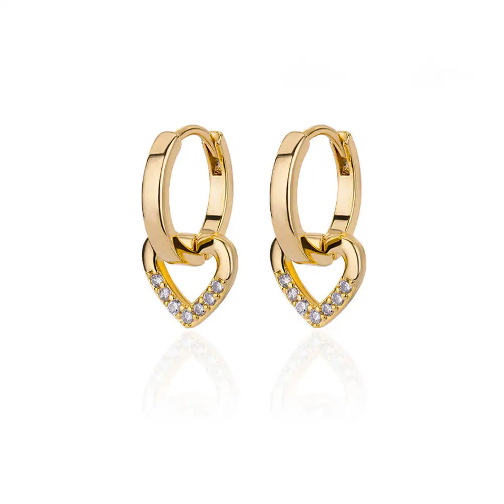 Gigi's Zircon Heart Earrings