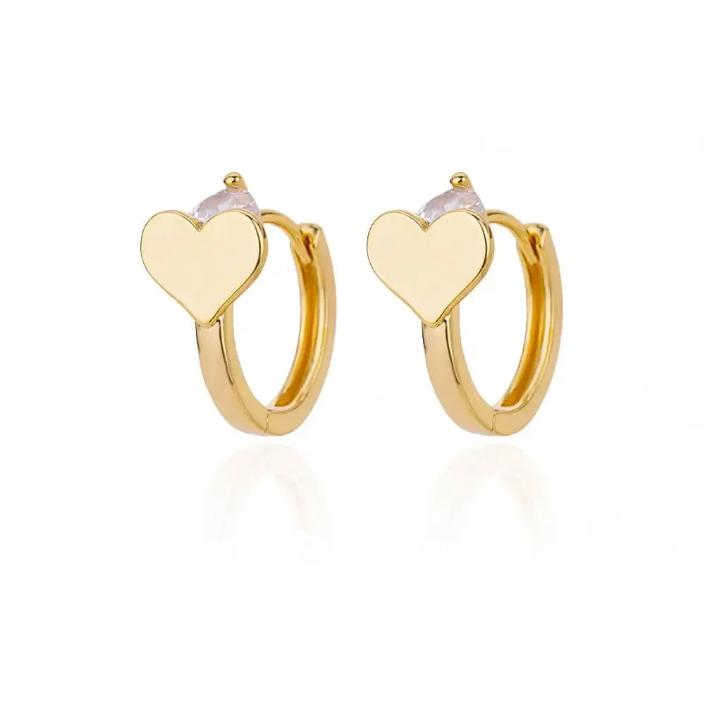 Gigi's Zircon Heart Earrings