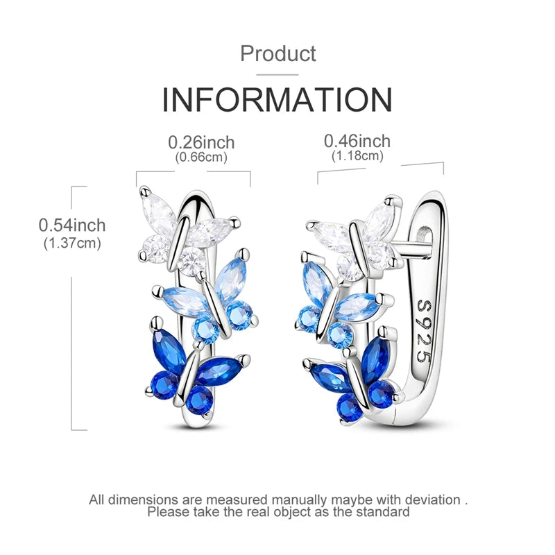 Gigi's Blue Zirconium Hoop Earrings