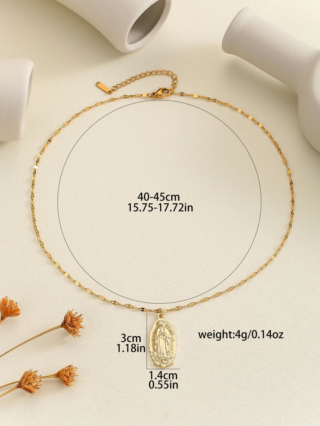 Gigi's Santa Maria necklaces in colorful religious fashion