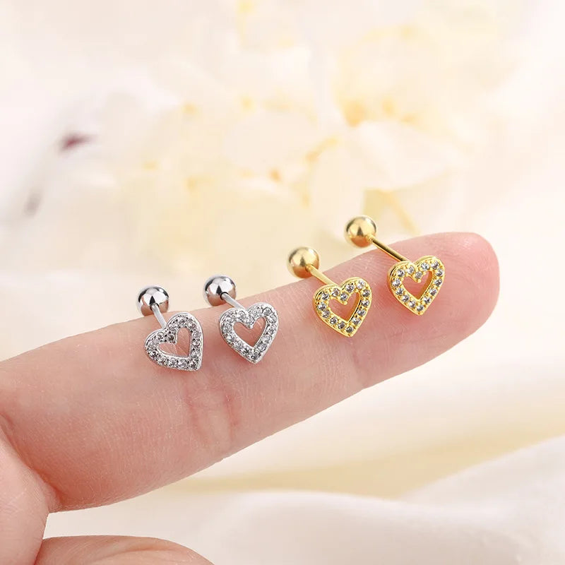 Gigi's Fashion Heart Stud Earrings