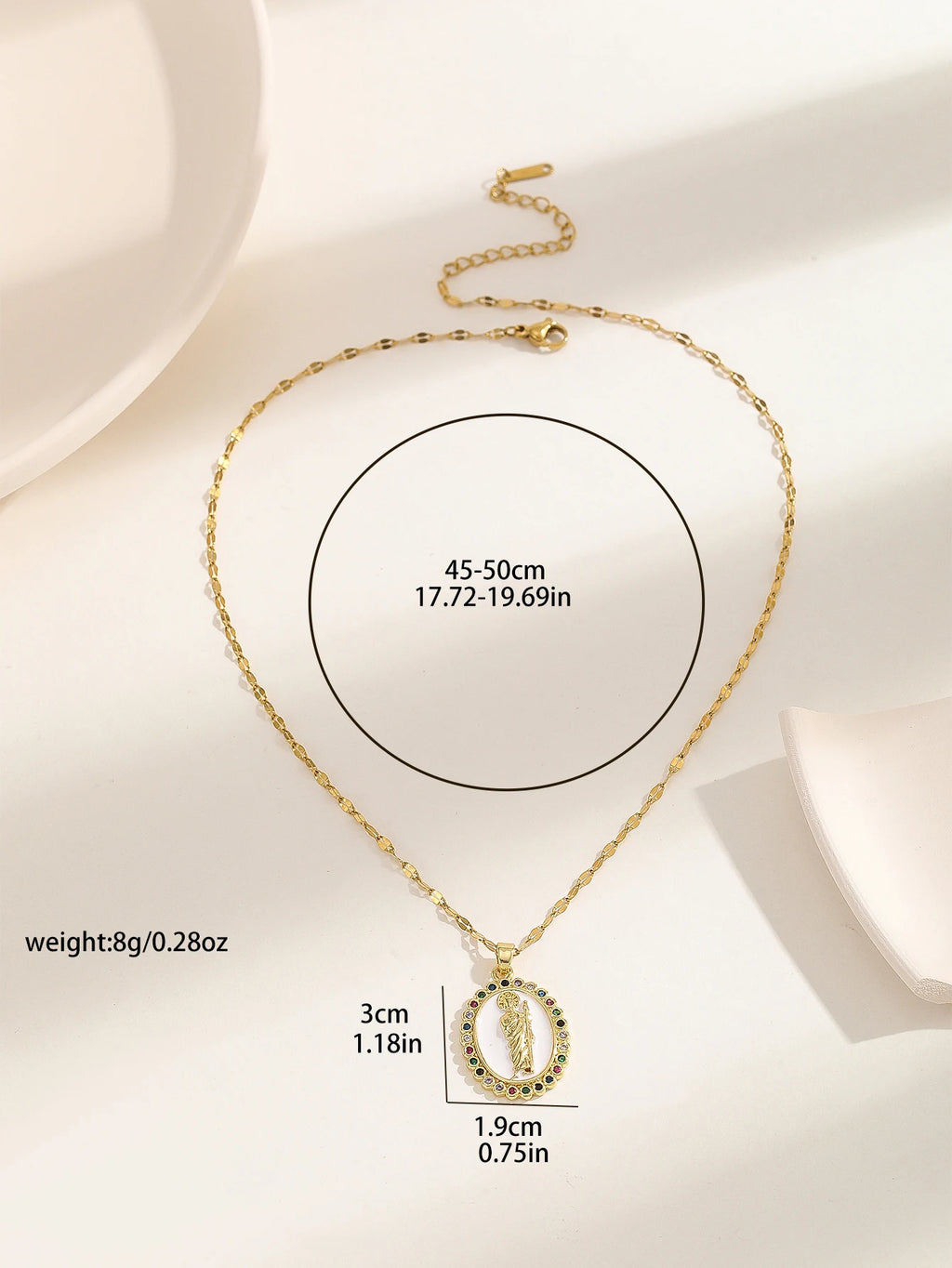 Gigi's Santa Maria necklaces in colorful religious fashion