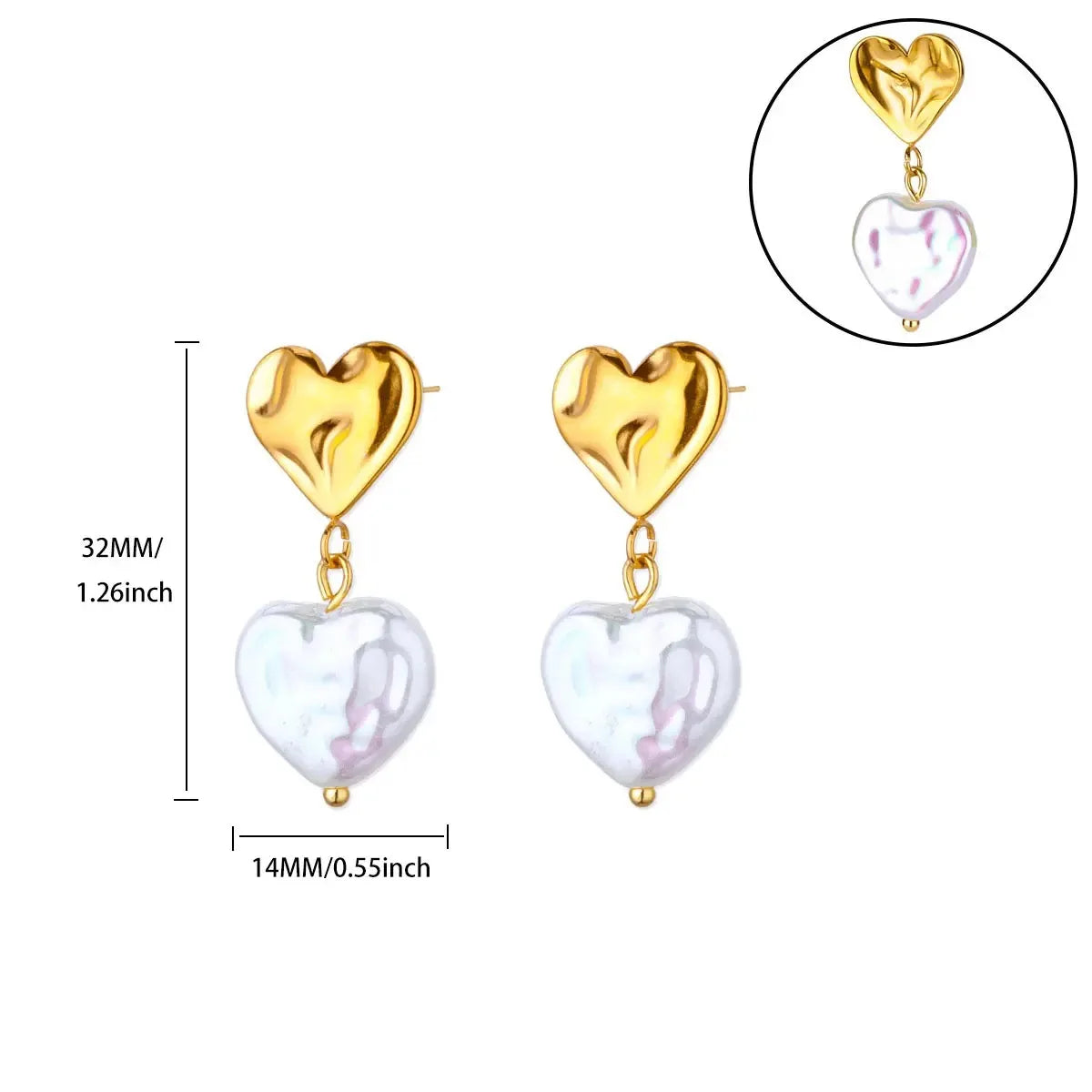 Gigi's Zircon Heart Earrings