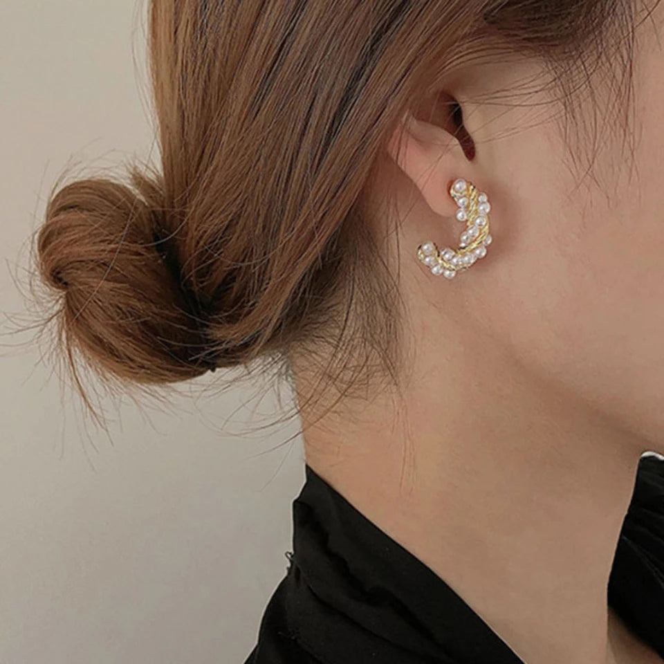 Gigi's Pearl Circle Earring