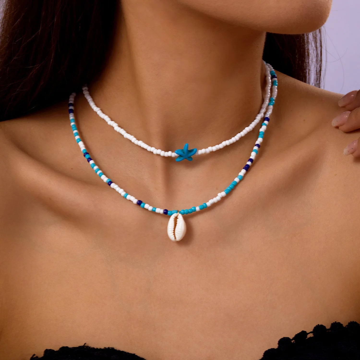 Gigi's Summer Ocean Style Beach Shell Necklace