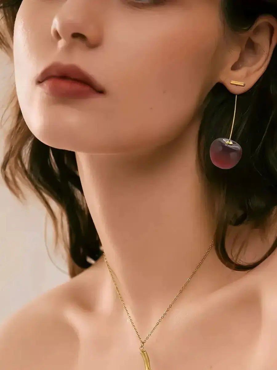 Gigi's Stylish Cherry Earrings