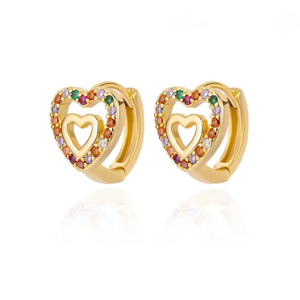 Gigi's Zircon Heart Earrings