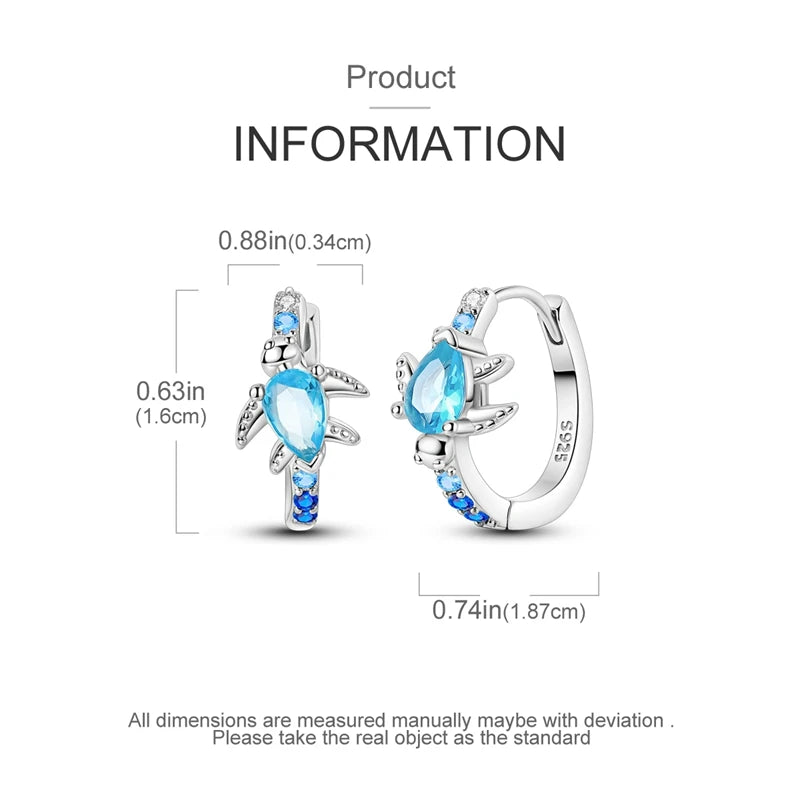 Gigi's Blue Zirconium Hoop Earrings