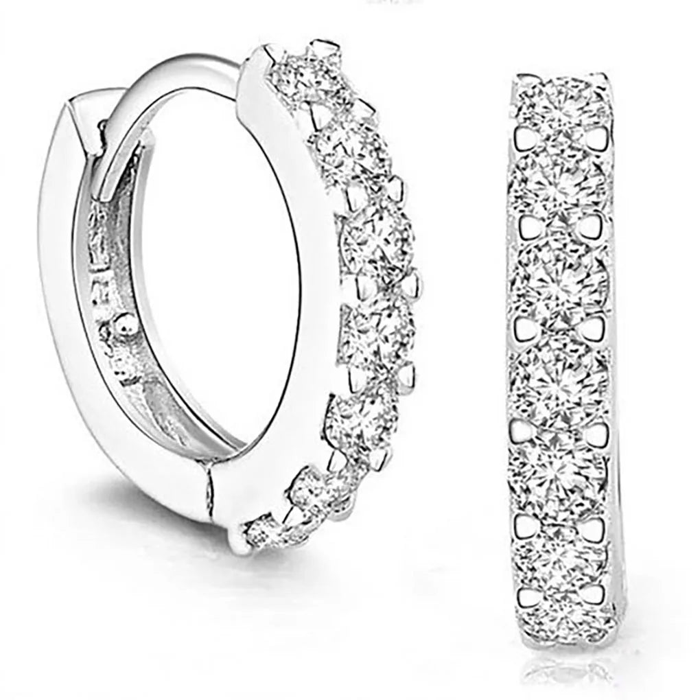 Gigi's Luxury Romantic Women Crystal Hoop Earrings