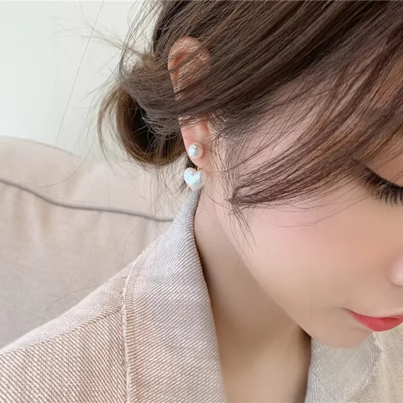 Gigi's Heart Pearl Earrings